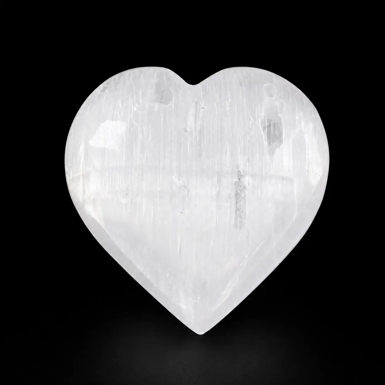Selenite Puffy Heart Polished 2.5" - 3"