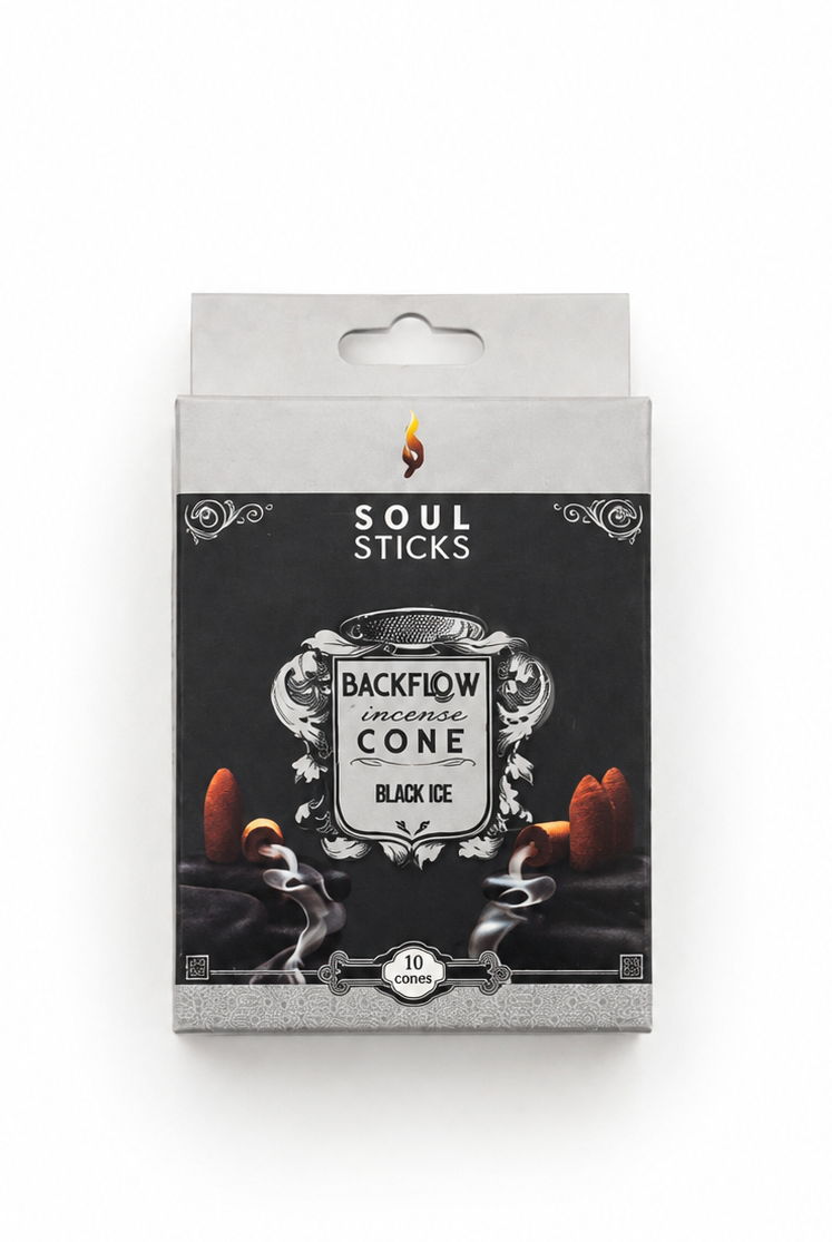 Soul Sticks Black Ice Backflow Incense Cones 10ct
