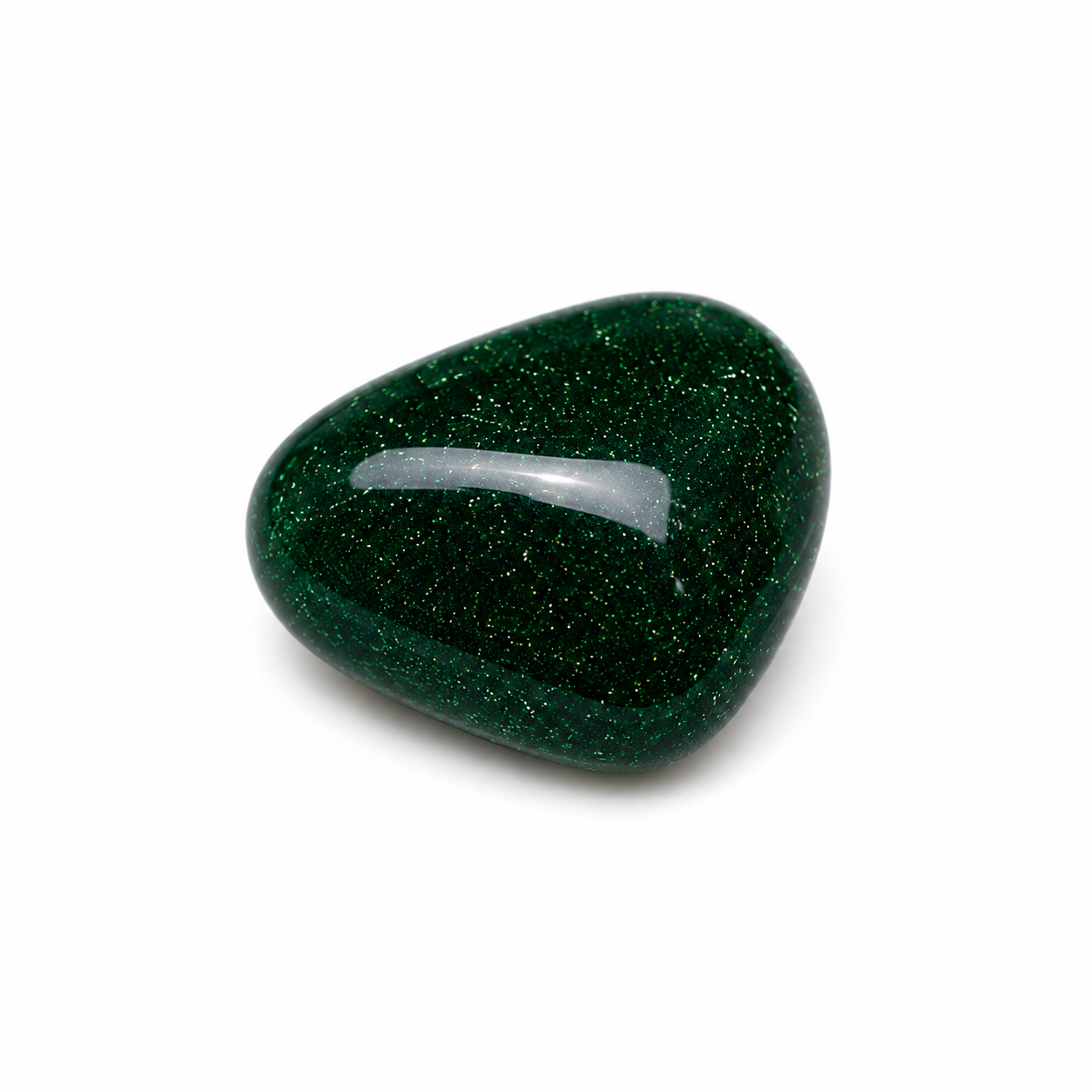 Green Goldstone Tumbled Single Piece .5"