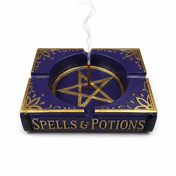 Purple Pentacle Book Incense Burner