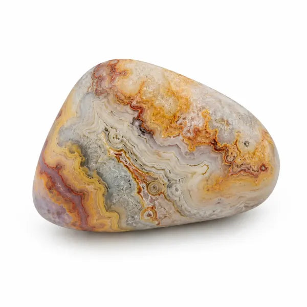 Crazy Lace Agate Tumbled Single Piece 1"