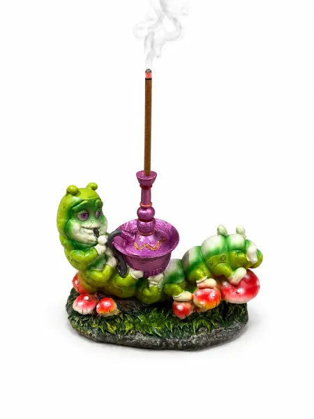 Hookah Smoking Caterpillar Incense Burner