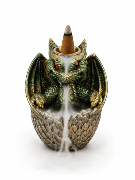 Green Baby Dragon Egg Backflow Incense Burner
