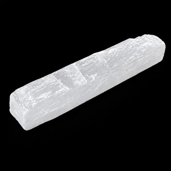 Selenite Natural Rough Flat Stick (Not Polished) 4"