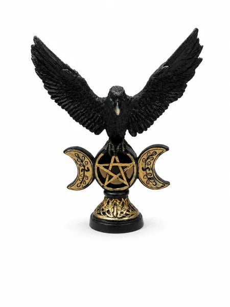Raven Moon Pentacle Figurine