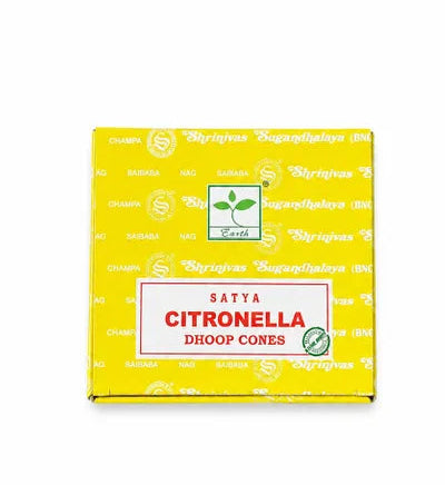 Satya Citronella Dhoop Cones 12ct