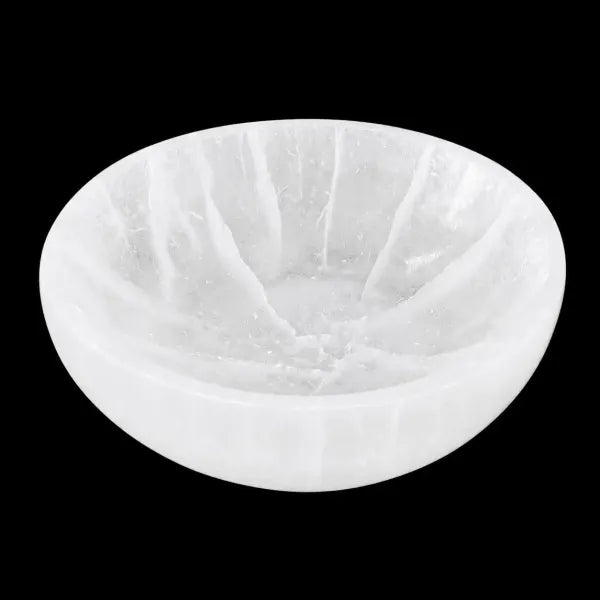 Selenite Round Polished Charging Bowl 3.75" - 4"