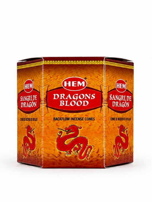 HEM Dragons Blood Backflow Incense Cones 40ct