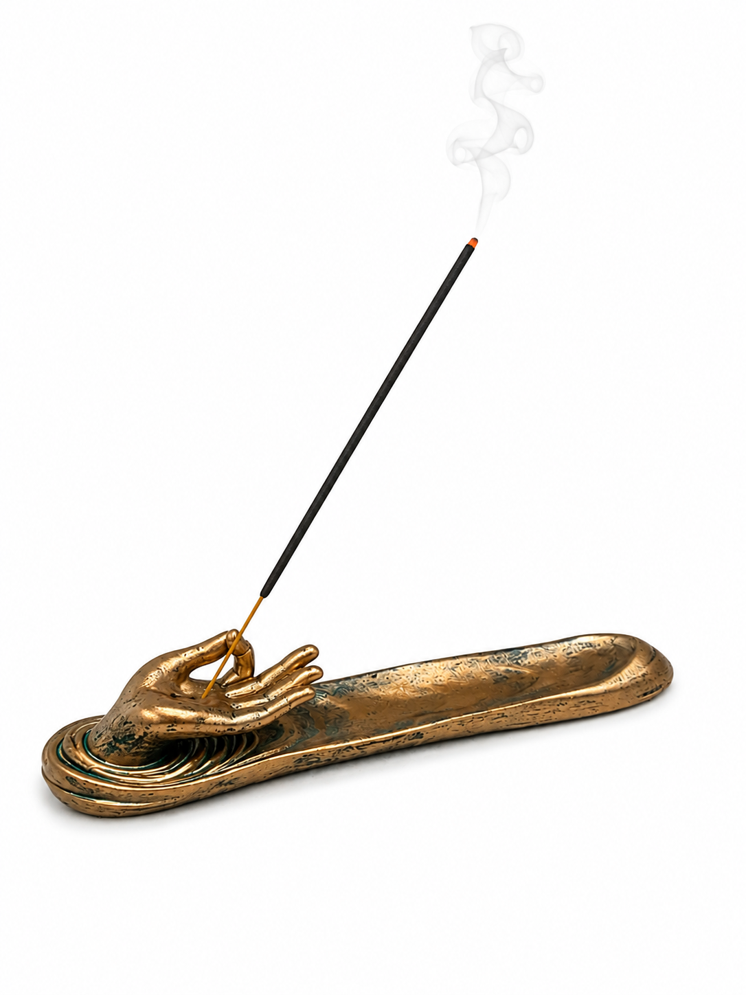 Yoga Hand Golden Colored Incense Burner