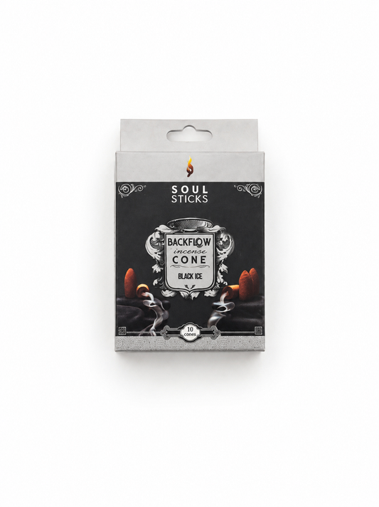 Soul Sticks Black Ice Backflow Incense Cones 10ct