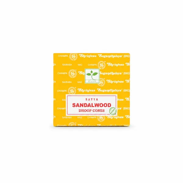 Satya Sandalwood Dhoop Cones 12ct
