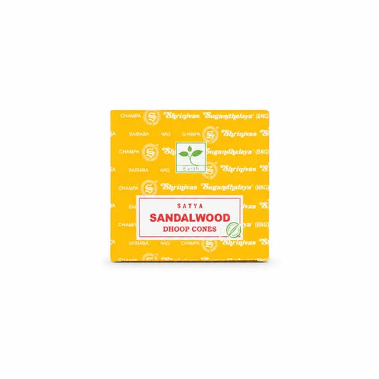 Satya Sandalwood Dhoop Cones 12ct