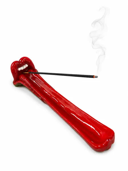 Red Mouth & Tongue Incense Burner