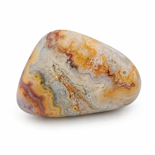 Crazy Lace Agate Tumbled Single Piece 1"