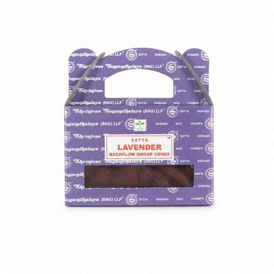 Satya Lavender Backflow Dhoop Cones 24ct