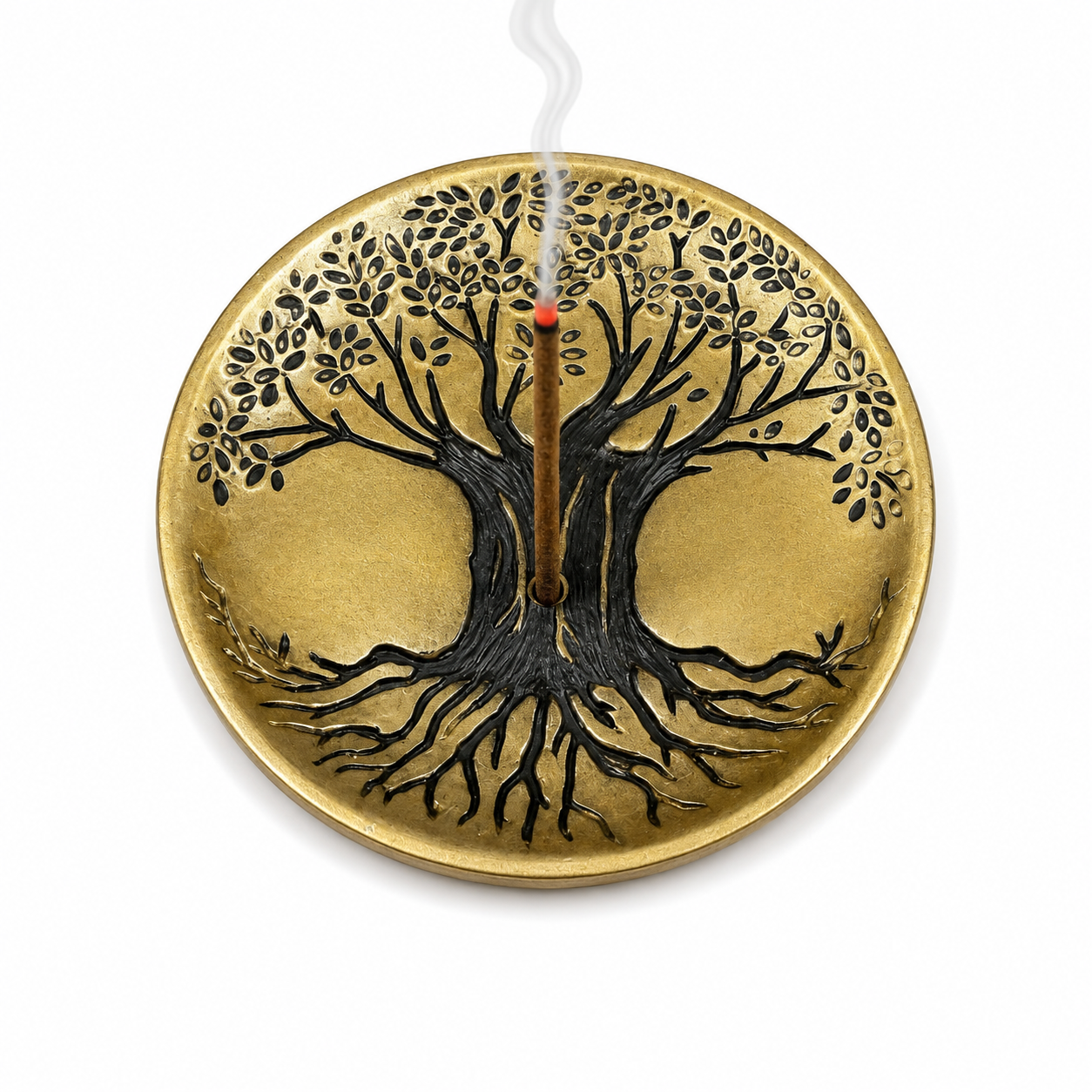 Gold & Black Tree of Life Incense Burner