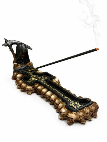 Grim Reaper & Cross Incense Burner