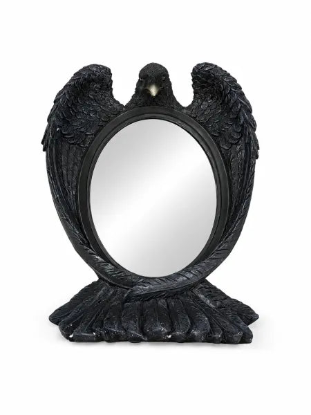 Raven Figurine Mirror