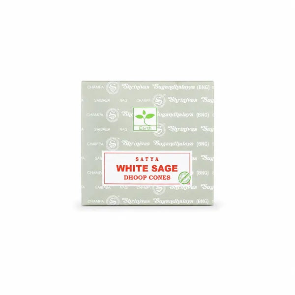 Satya White Sage Dhoop Cones 12ct