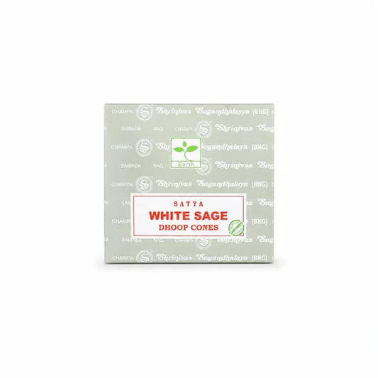 Satya White Sage Dhoop Cones 12ct