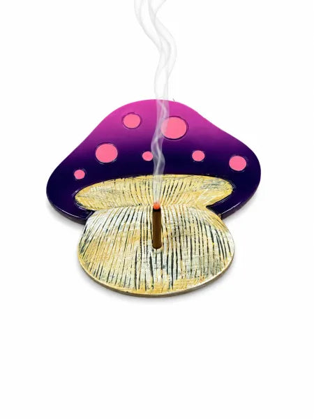 Colorful Mushroom Flat Incense Burner