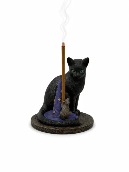 Cat & Mouse Wizard Hat Incense Burner