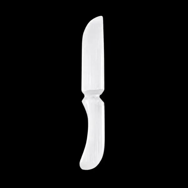Selenite Stone Ceremonial Dagger Knife Athame 8"
