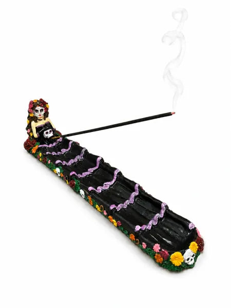 Day of the Dead Lady Incense Burner