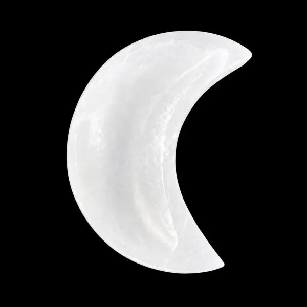 Selenite Polished Moon Shape Charging Bowl 6"