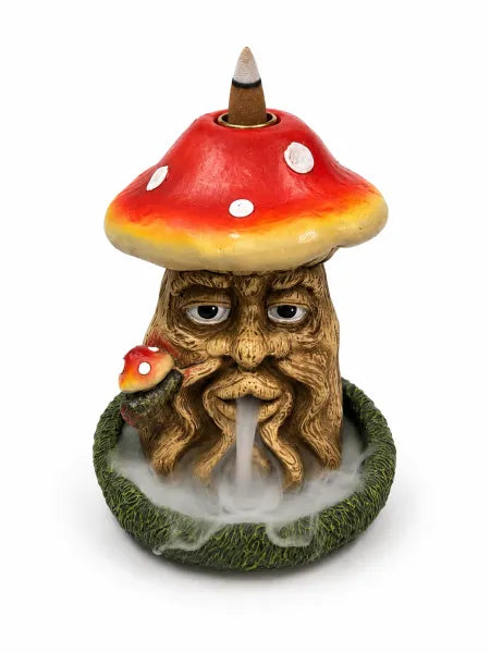 Smoking Mushroom Man Backflow Incense Burner