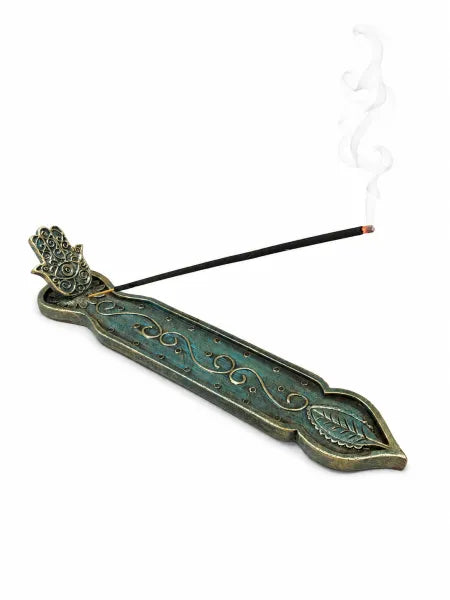 Copper Colored Hamsa Flat Incense Burner