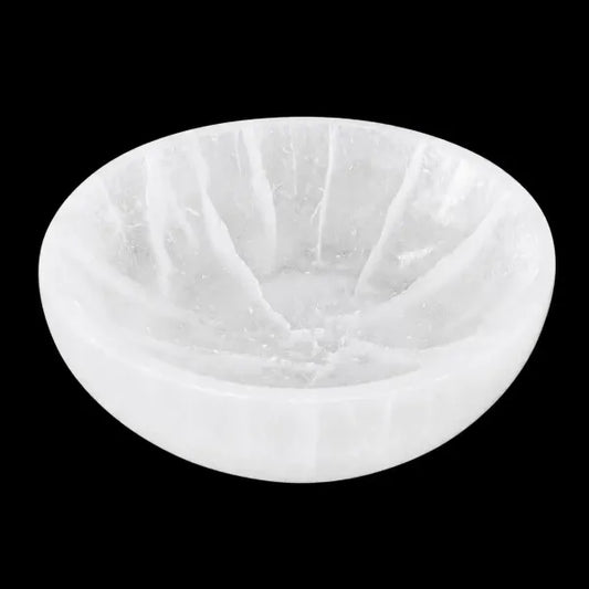 Selenite Round Polished Charging Bowl 3.75" - 4"