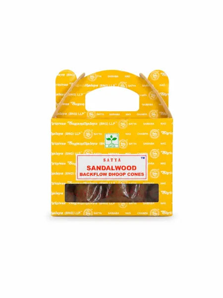 Satya Sandalwood Backflow Dhoop Cones 24ct