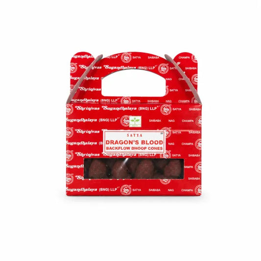 Satya Dragons Blood Backflow Dhoop Cones 24ct