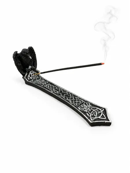 Black Celtic Raven Incense Burner