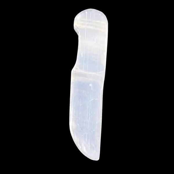 Selenite Stone Ceremonial Dagger Knife Athame 5"