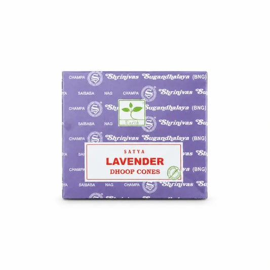 Satya Lavender Dhoop Cones 12ct